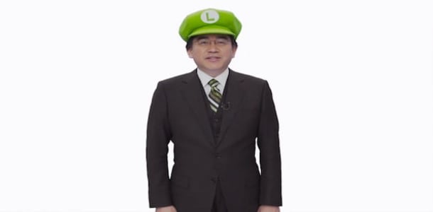 Look at Satoru Iwata, in his cute Luigi hat. Look him in the eye and tell him his company isn't doing well.